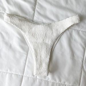 Hollister Smocked High Leg Bikini Bottom